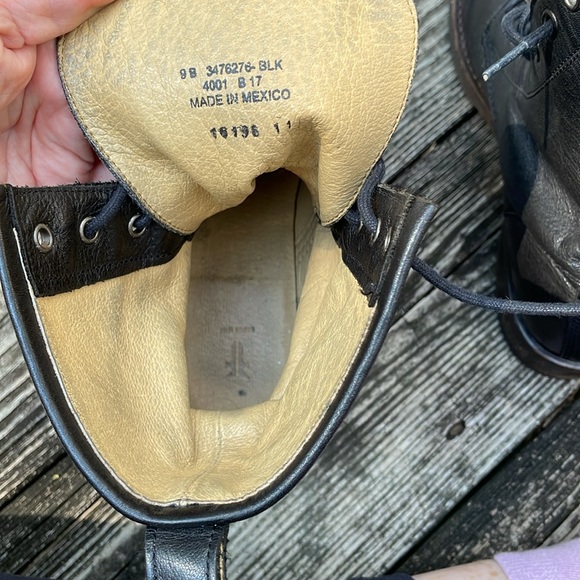 Frye Veronica Combat Boot Bootie lace up 3476276 9B 9 - Picture 9 of 11